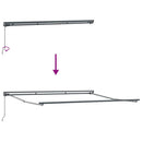 Utrækkelig Markise Creme 400 × 300 cm Polyester og Aluminium