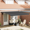 Markiseramme Antracit 400 × 300 cm Polyester med PU belægning