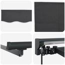 Utrækkelig Markise Antracit 400 × 300 cm Polyester og Aluminium