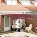 Markiseramme Bordeaux 400 × 300 cm Polyester med PU belægning