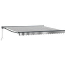 Markiseramme Anthracit og hvid 400 × 300 cm
