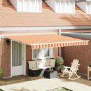 Udtrækkelig markise Gul og orange 400 × 300 cm