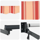Markise Gul og orange 400 × 300 cm Polyester og metal