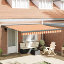 Udtrækkelig markise Gul og orange 400 x 300 x 165 cm