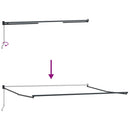 Utrækkelig Markise Rød og Hvid 400 × 300 cm