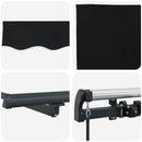 Utrækkelig Markise Sort 400 × 300 cm Polyester og Stål