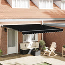 Utrækkelig Markise Sort 400 × 300 cm Polyester og Stål