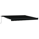 Utrækkelig Markise Sort 400 × 300 cm Polyester og Stål
