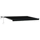 Utrækkelig Markise Sort 400 ×300 cm Stof
