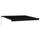 Utrækkelig Markise Sort 400 × 300 cm Stof og aluminium