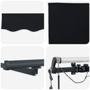 Markiseduge Sort 400 × 300 cm Polyester