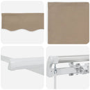 Utrækkelig Markise Beige 400 × 300 cm Polyester og Aluminium