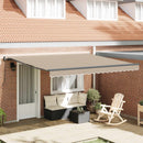 Utrækkelig Markise Beige 400 × 300 cm Polyester og Stål