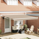Utrækkelig Markise Beige 400 × 300 cm Polyester og Aluminium