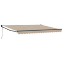 Utrækkelig Markise Beige 400 × 300 cm Polyester og Aluminium