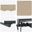 Markiseramme Beige 400 × 300 cm Polyester med PU belægning