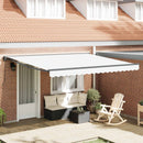 Markiseramme Hvid 400 × 300 cm Polyester med PU belægning