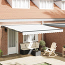 Markiseramme Hvid 400 × 300 cm Polyester med PU belægning