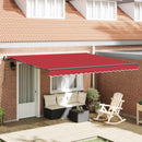 Utrækkelig Markise Rød 400 × 300 cm Polyester og Stål