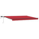 Utrækkelig Markise Rød 400 × 300 cm Stof