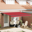 Markiseramme Rød 400 × 300 cm Polyester med PU belægning