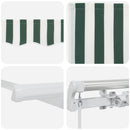 Udtrækkelig markise Grøn og Hvid 400 × 300 cm