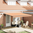 Utrækkelig Markise gul og orange 400 ×350 cm Stof