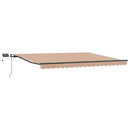 Udtrækkelig markise Flerfarvet 400 × 350 cm Stof og aluminium