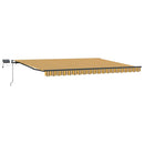 Udtrækkelig markise Flerfarvet 400 × 350 cm Stof og aluminium