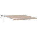 Utrækkelig Markise Beige 400 × 300 cm Stof og stål
