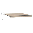 Utrækkelig Markise Beige 400 ×350 cm Stof