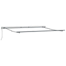Udtrækkelig markise Hvid 400 × 350 cm Stof og aluminium