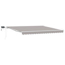 Udtrækkelig markise Lysegrå 400 × 300 cm Stof og aluminium