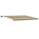 Udtrækkelig markise Grøn og gul 400 × 300 cm Stof og aluminium