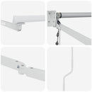 Udtrækkelig markise Grøn og Hvid 400 × 300 cm Stof og aluminium