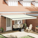 Markiseramme Creme 450 × 300 cm Polyester med PU belægning
