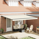 Markiseramme Creme 450 × 300 cm Polyester med PU belægning