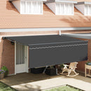 Utrækkelig Markise Antracit 450 × 300 cm Polyester og Aluminium