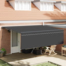 Utrækkelig Markise Antracit 450 × 350 cm Polyester og Aluminium