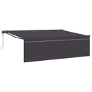 Utrækkelig Markise Antracit 450 × 350 cm Polyester og Aluminium