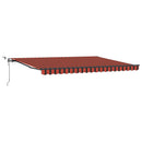 Markiseduge orange og brun 450 × 300 cm Polyester