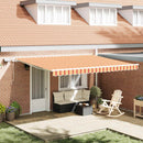 Utrækkelig Markise Gul og orange 450 × 300 cm Stof og stål