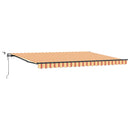 Markiseduge Gul og orange 450 × 300 cm Polyester