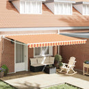 Markise Gul og orange 450 x 300 x 165 cm Polyester og metal