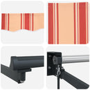 Markise Gul og orange 450 x 300 x 165 cm Polyester og metal