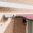 Utrækkelig Markise Rød og hvid 450 ×300 cm Stof