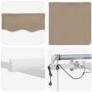 Utrækkelig Markise Beige 450 × 300 cm Polyester og metal
