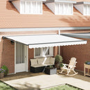 Markiseramme Hvid 450 × 300 cm Polyester med PU belægning