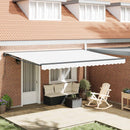 Markiseramme Hvid 450 × 300 cm Polyester med PU belægning