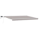 Udtrækkelig markise Lysegrå 450 × 300 cm Stof og aluminium